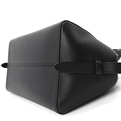 The Row Grained Calfskin East West Bowling Bag Black 9 of 9