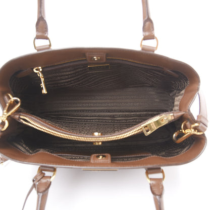 Prada Saffiano Lux Medium Tote Palissandro 4 of 10