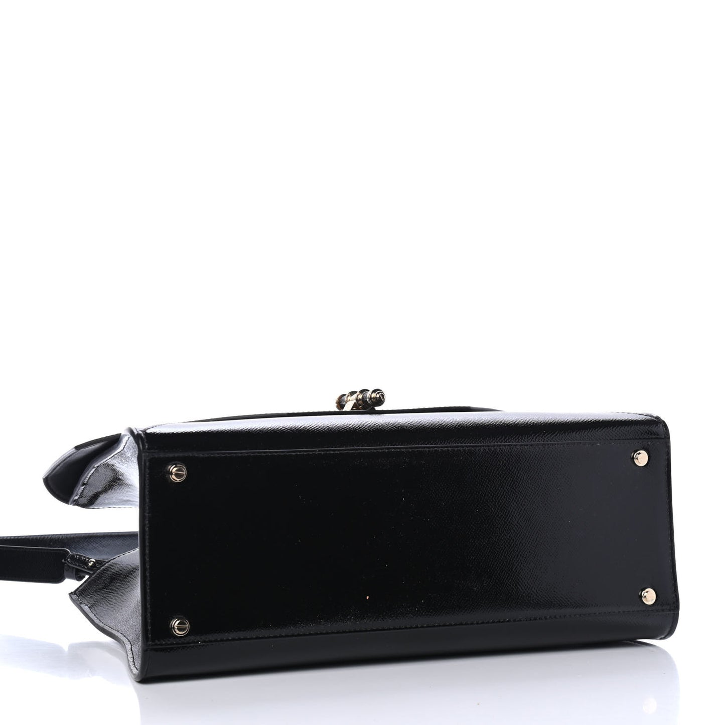 Patent Medium Obsedia Satchel Black