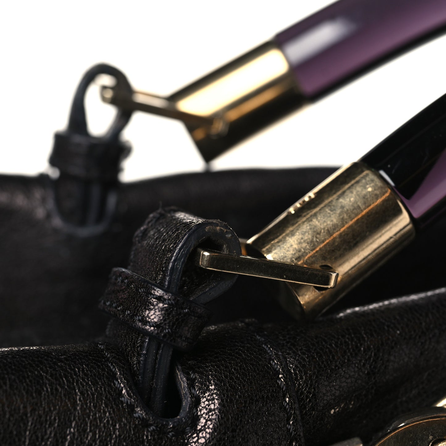 Leather Saskia Satchel Black