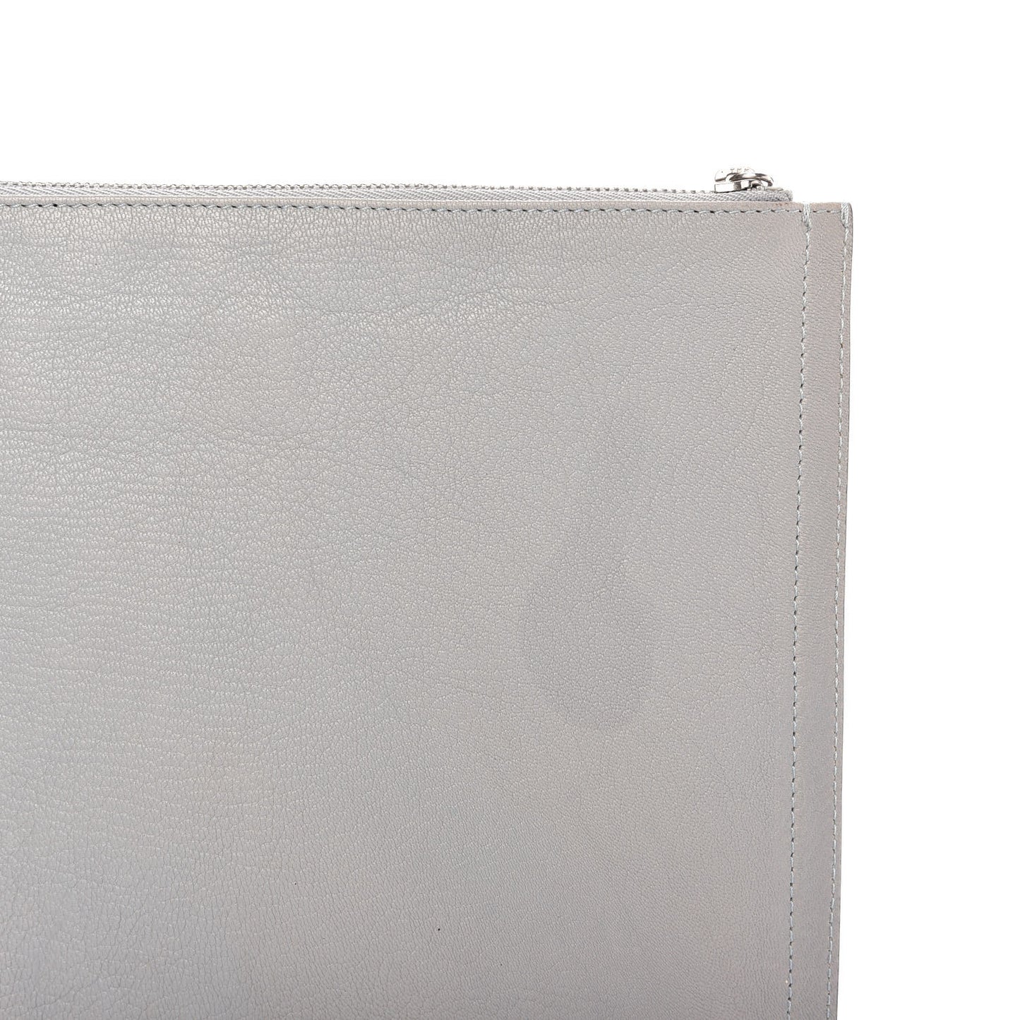 Sugar Goatskin Medium Antigona Pouch Pearl Grey