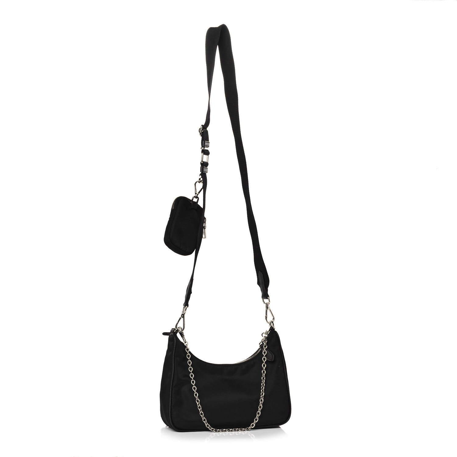 Prada Nylon Re-Edition 2005 Shoulder Bag Black 3 of 17