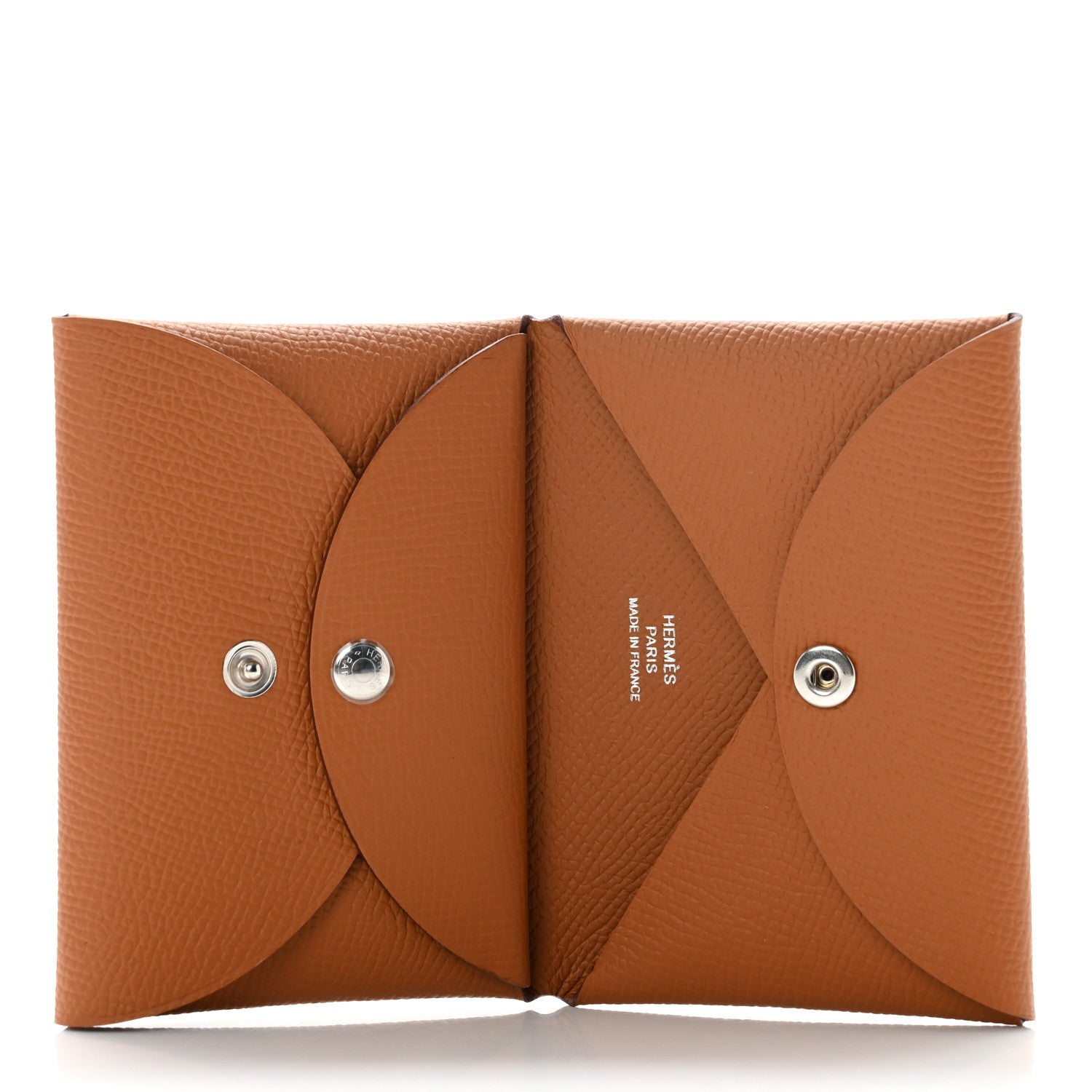 Hermes Epsom Calvi Duo Card Case Gold 5 of 6