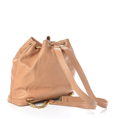 Chanel Caviar Drawstring Backpack Beige 4 of 13