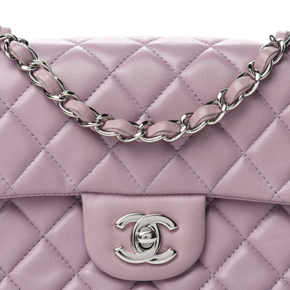 Chanel Lambskin Quilted Mini Rectangular Flap Light Purple 10 of 11