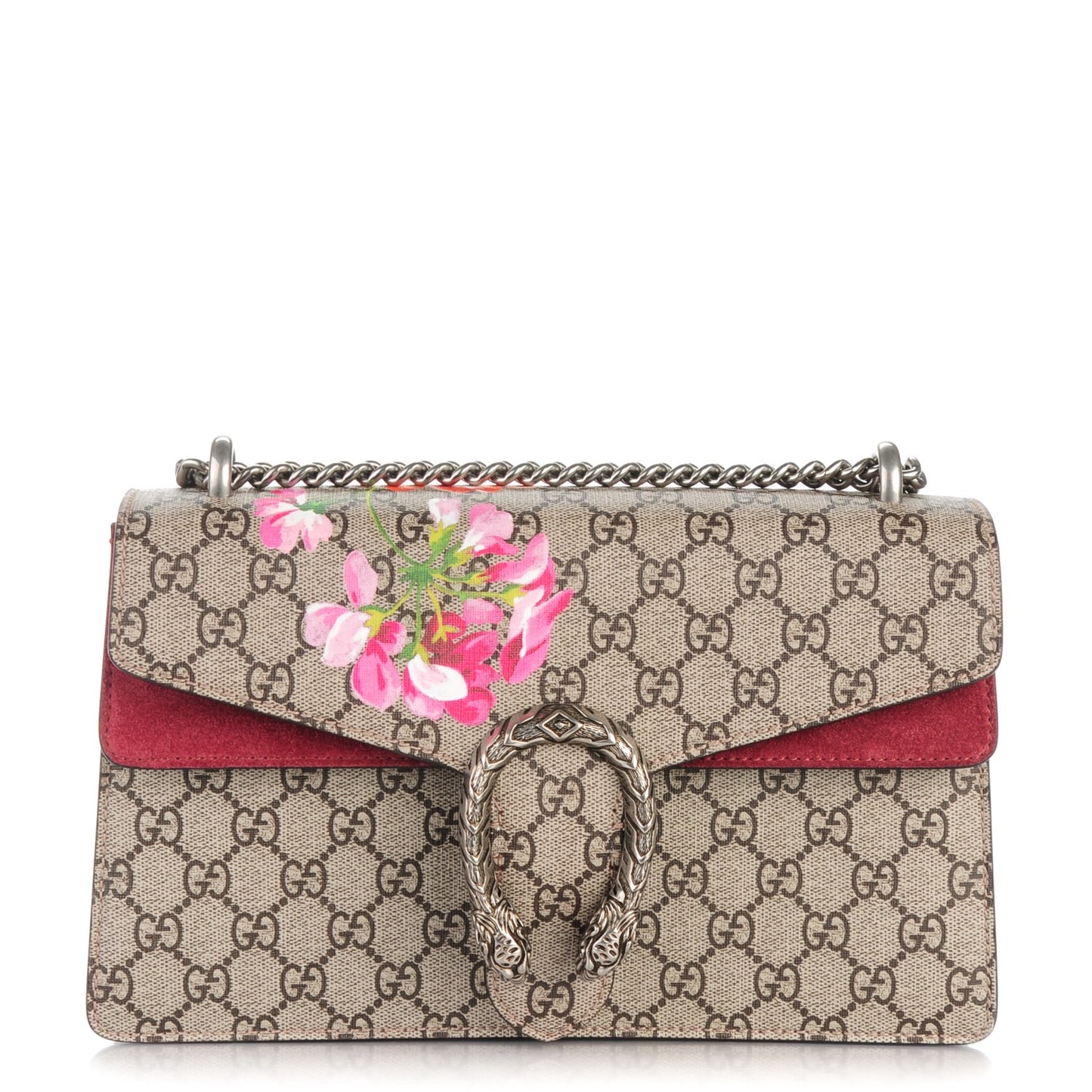 GG Supreme Monogram Blooms Small Dionysus Shoulder Bag Beige Multicolor Dry Rose