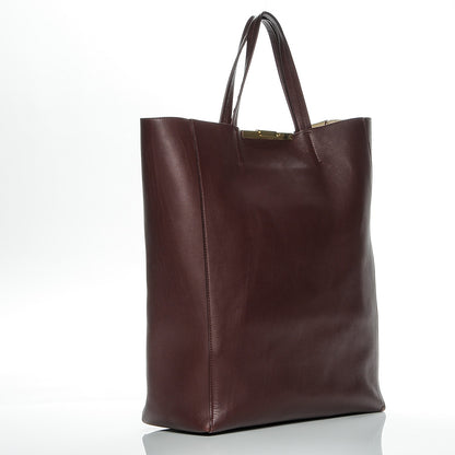 Celine Calfskin Clasp Vertical Cabas Burgundy 3 of 8