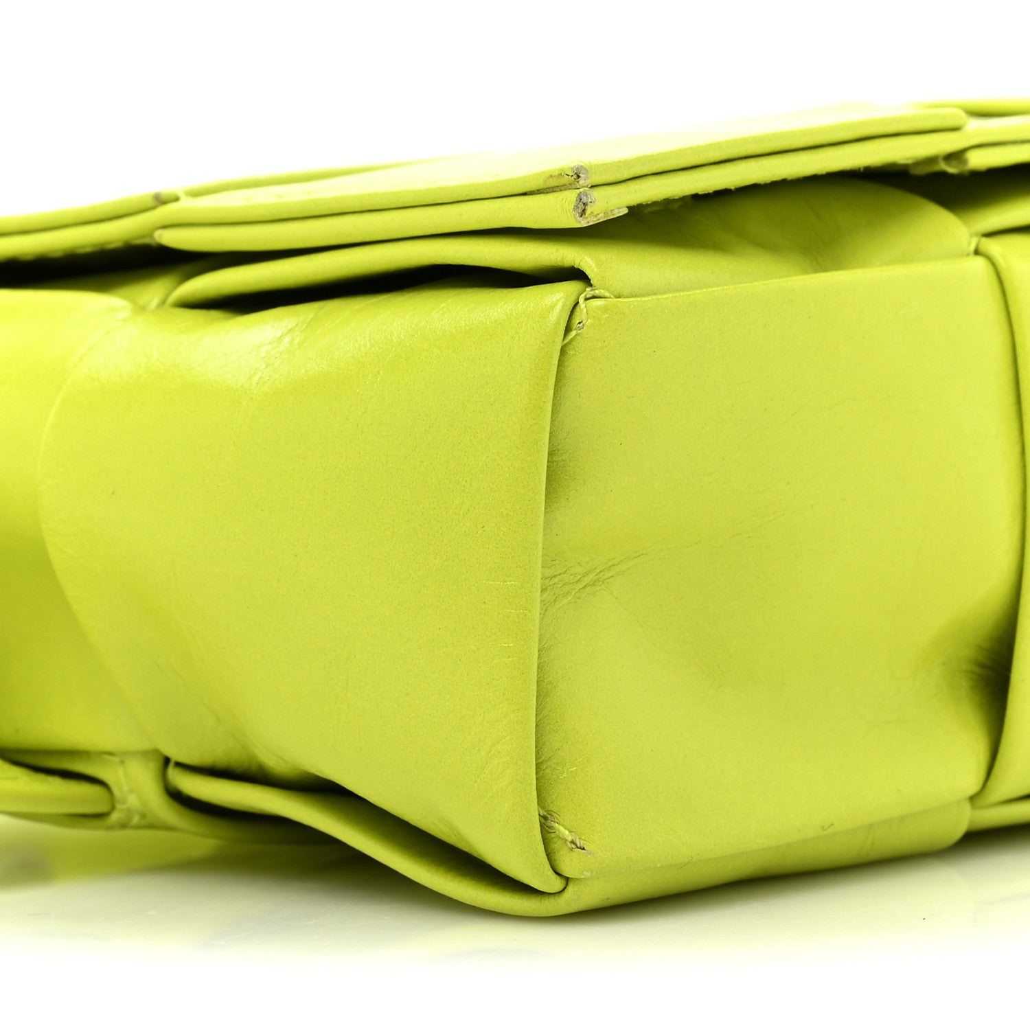 Bottega Veneta Paper Calfskin Intreccio Cassette Belt Bag Kiwi 8 of 12