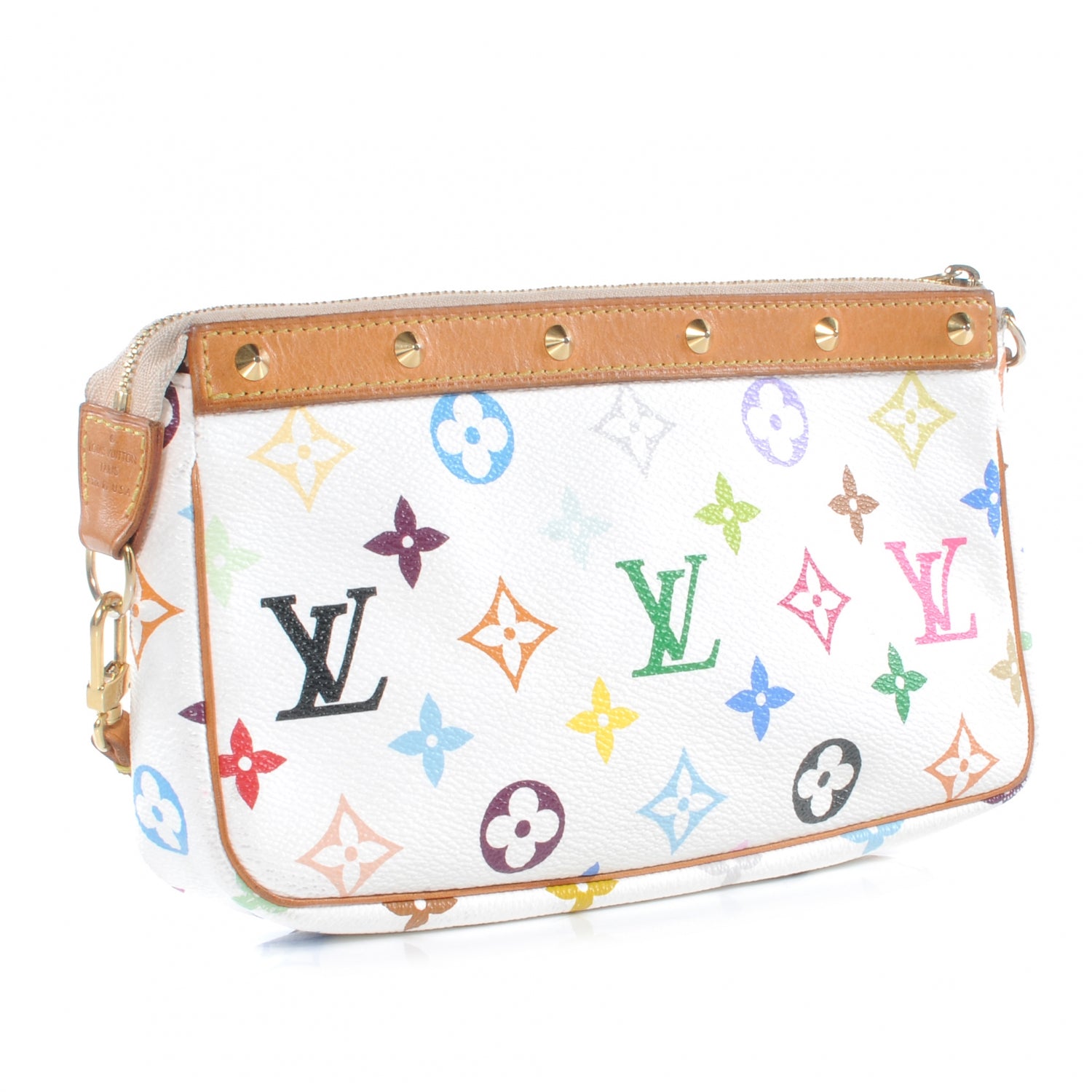 Louis Vuitton Monogram Multicolor Pochette Accessories White 3 of 8