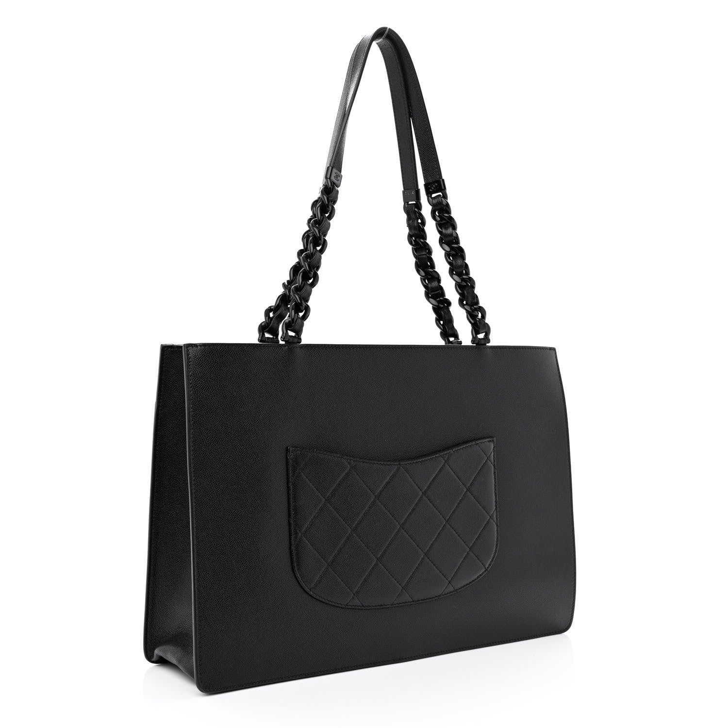 Chanel Caviar Quilted My Everything Large Shopping Tote Black 3 of 10