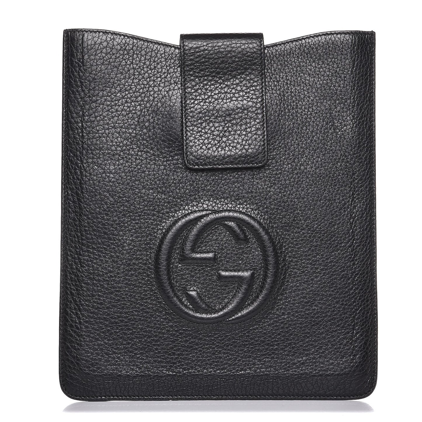 Pebbled Calfskin Soho iPad Case Black
