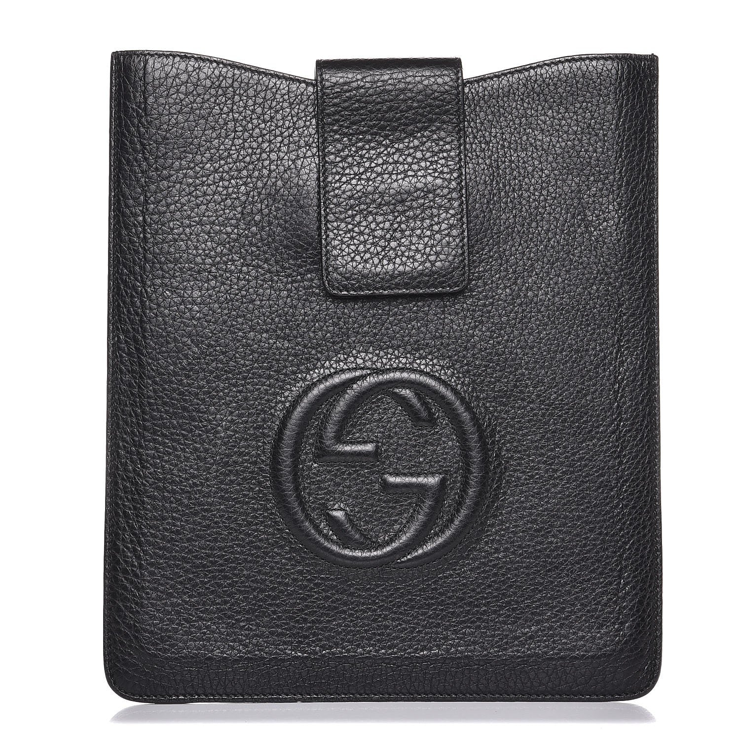 Gucci Pebbled Calfskin Soho iPad Case Black 1 of 6