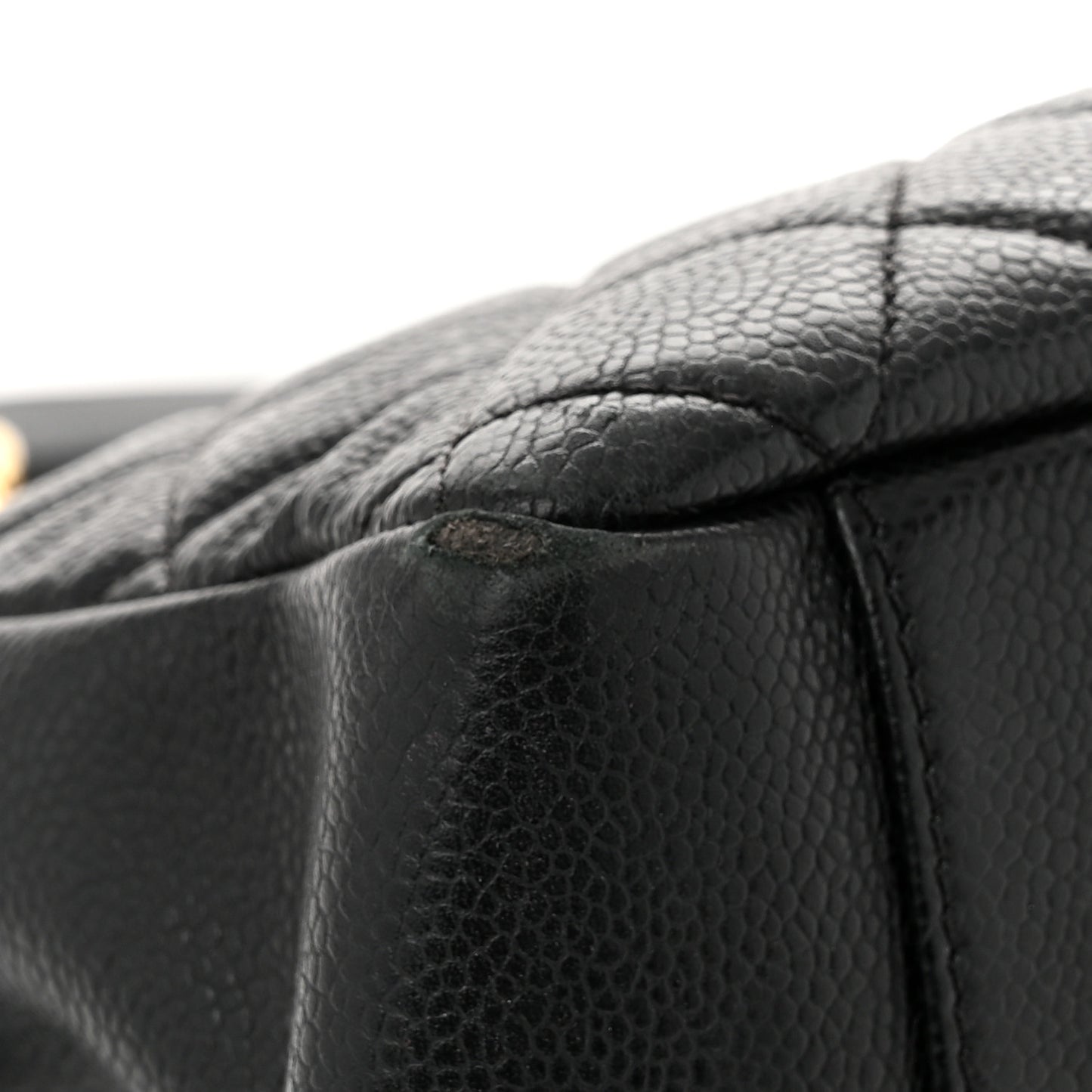 Caviar Quilted Grand Shopping Tote GST Black