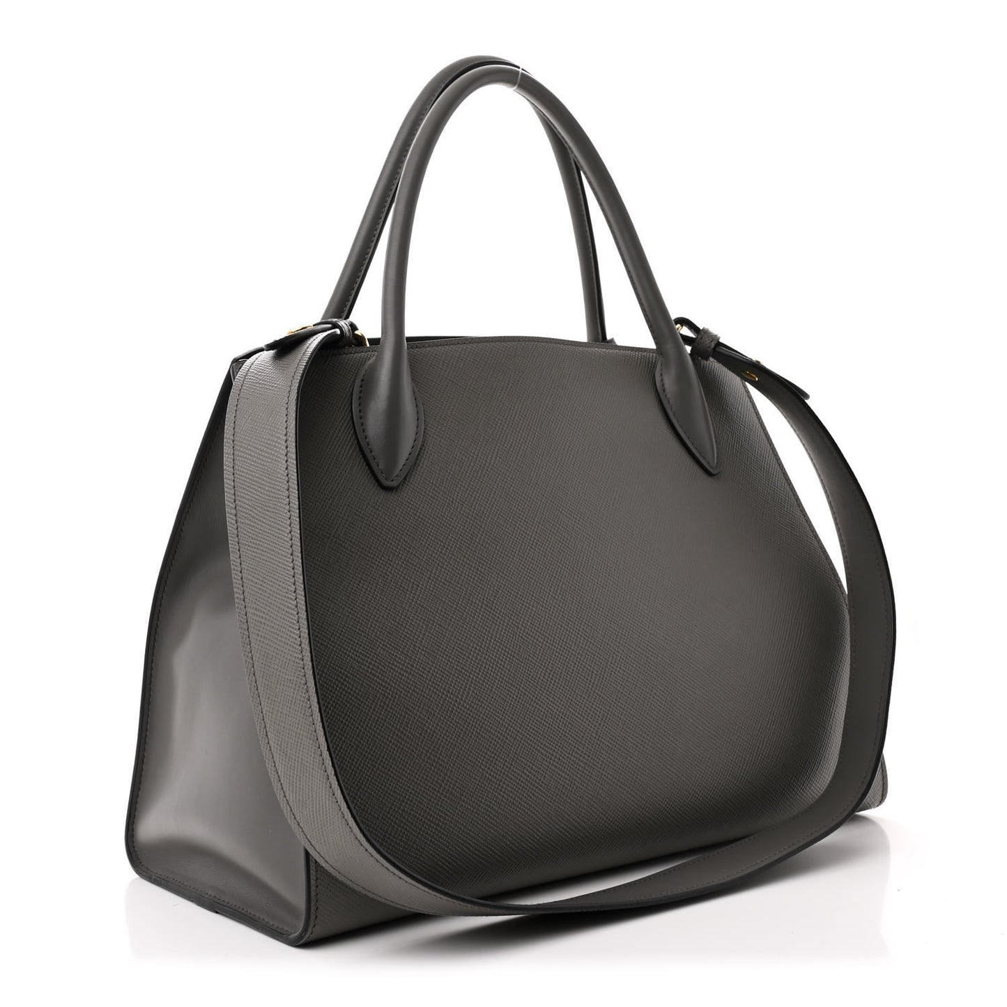 Saffiano Cuir Calfskin Medium Monochrome Top Handle Tote Ardesia