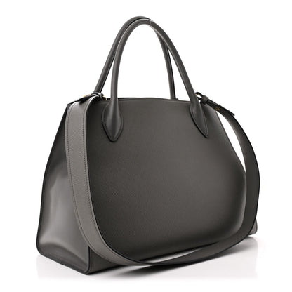Prada Saffiano Cuir Calfskin Medium Monochrome Top Handle Tote Ardesia 3 of 11