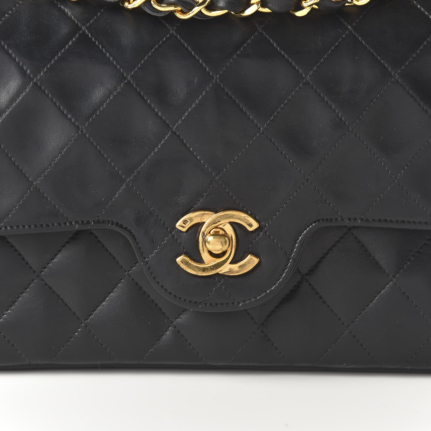 Chanel Lambskin Quilted Small Double Flap Black 11 of 13