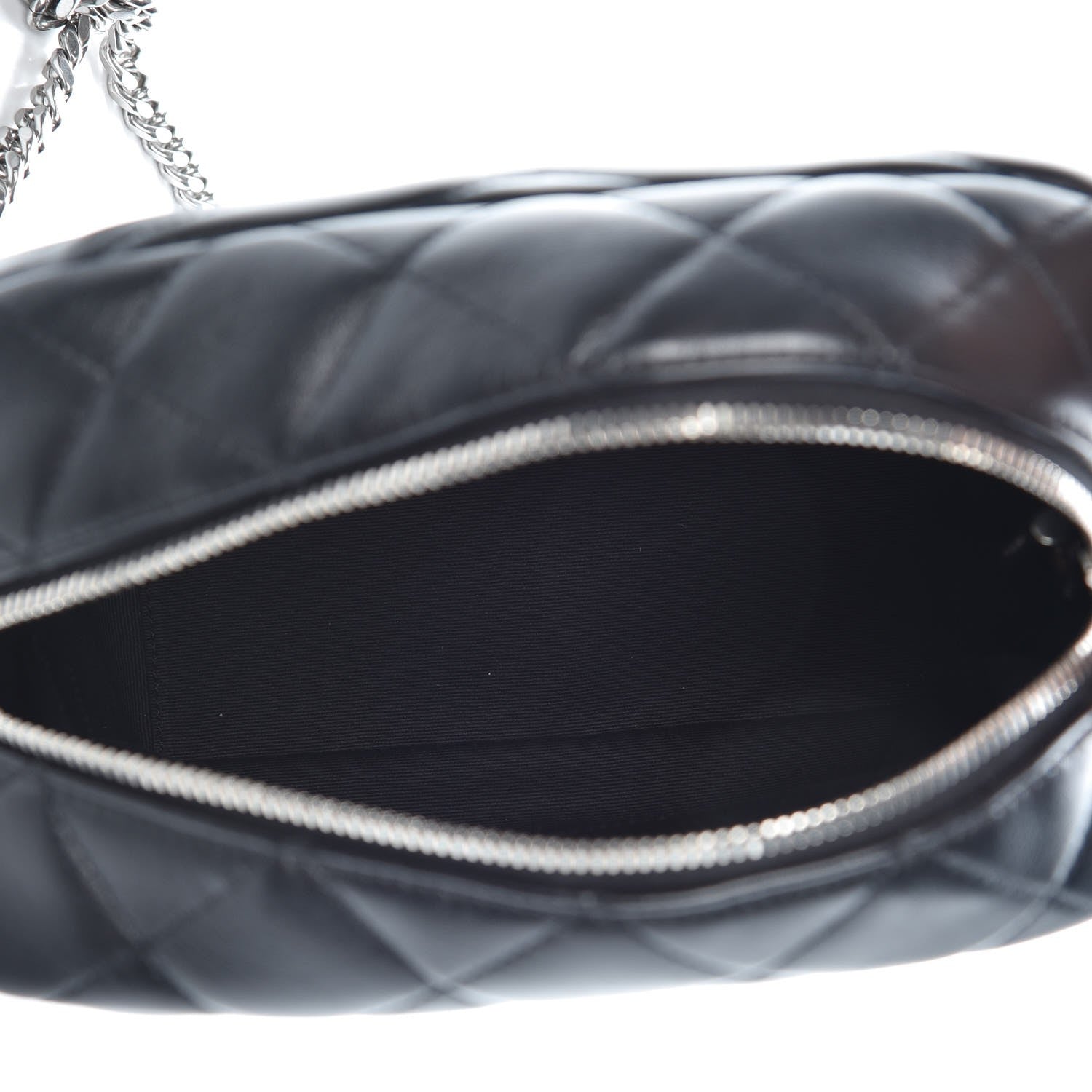 Saint Laurent Calfskin Y Quilted Monogram Small Loulou Bowling Bag Black 5 of 7