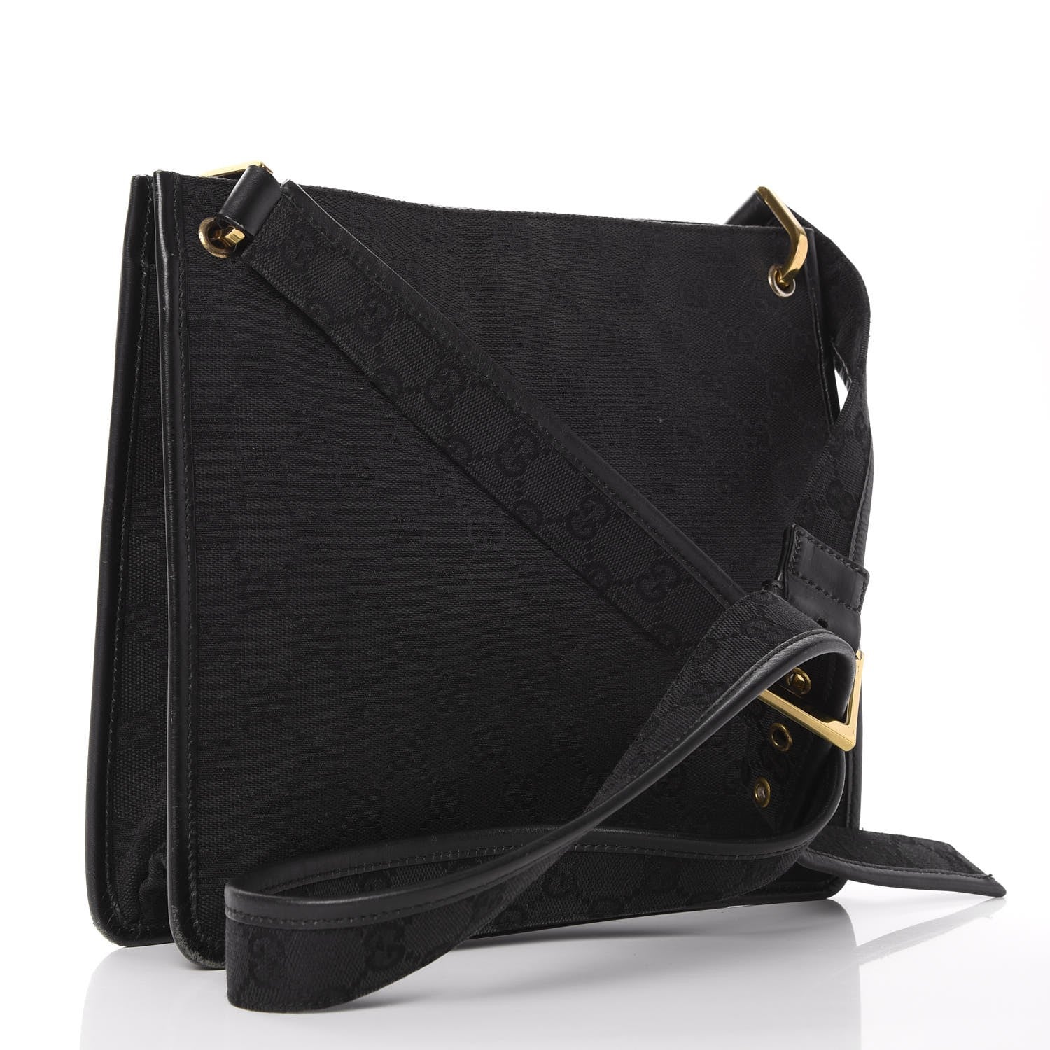 Gucci Monogram Messenger Bag Black 3 of 10