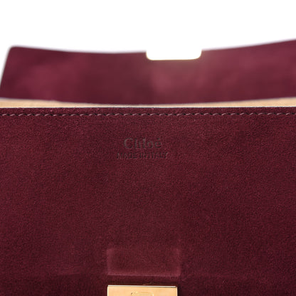 Chloe Suede Smooth Calfskin Drew Shoulder Bag Dark Purple 8 of 10