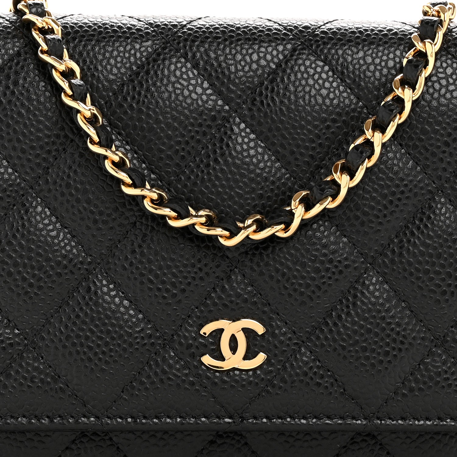 Chanel Caviar Quilted Wallet on Chain WOC Black 8 of 11