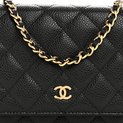 Chanel Caviar Quilted Wallet on Chain WOC Black 8 of 11