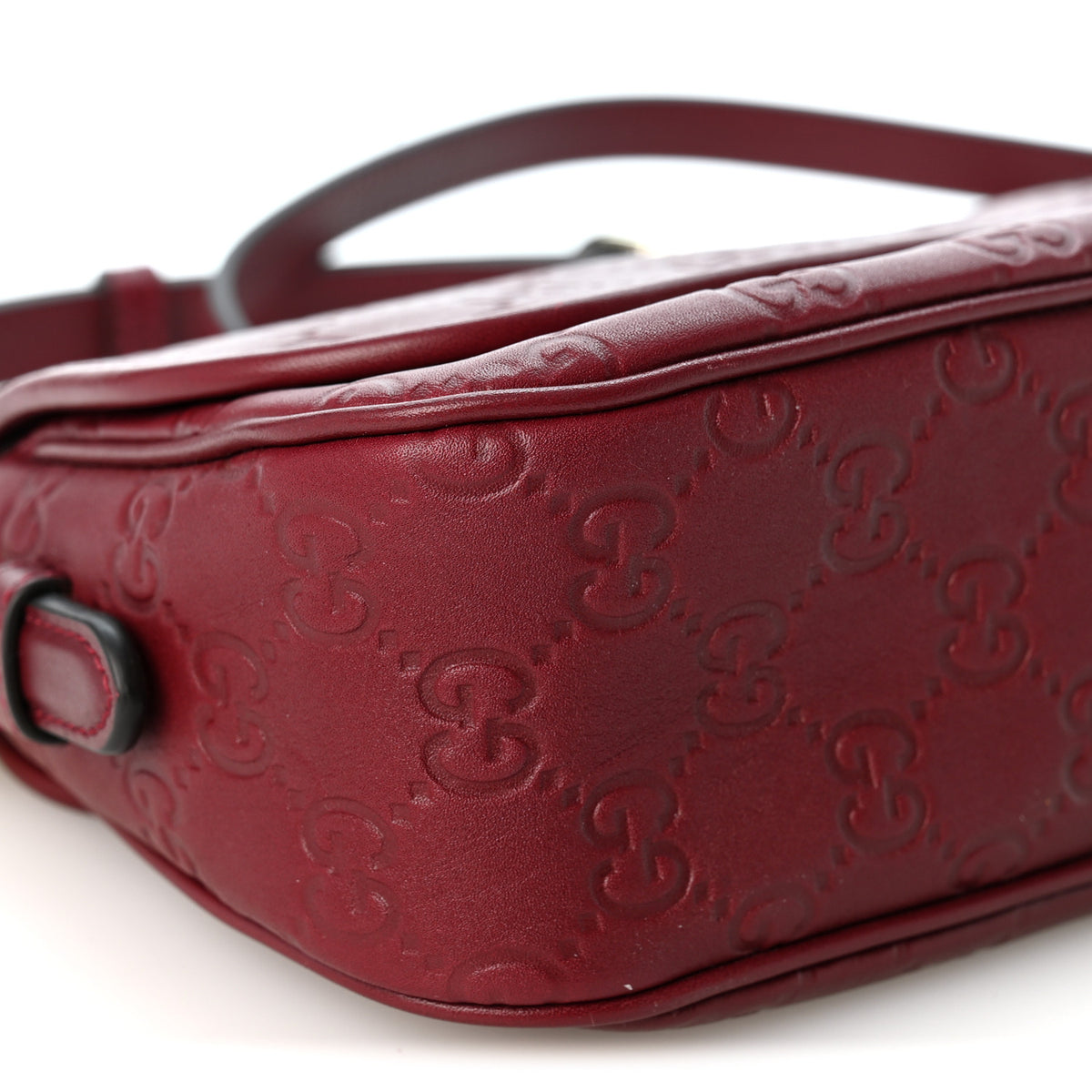 GG Calfskin Embossed Emblem Arabella Bag Rose Ancora