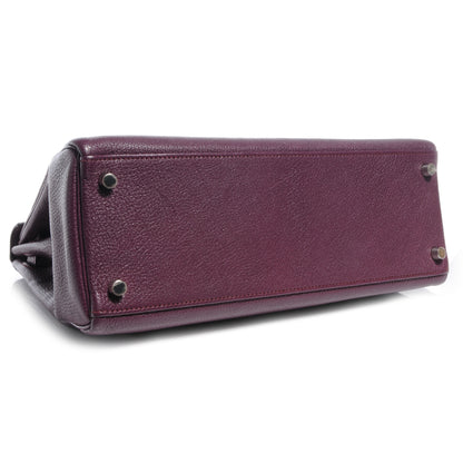 Hermes Chevre Kelly Retourne 32 Raisin 4 of 10
