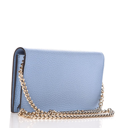 Gucci Dollar Calfskin Medium Betty Chain Wallet Mineral Blue 3 of 8