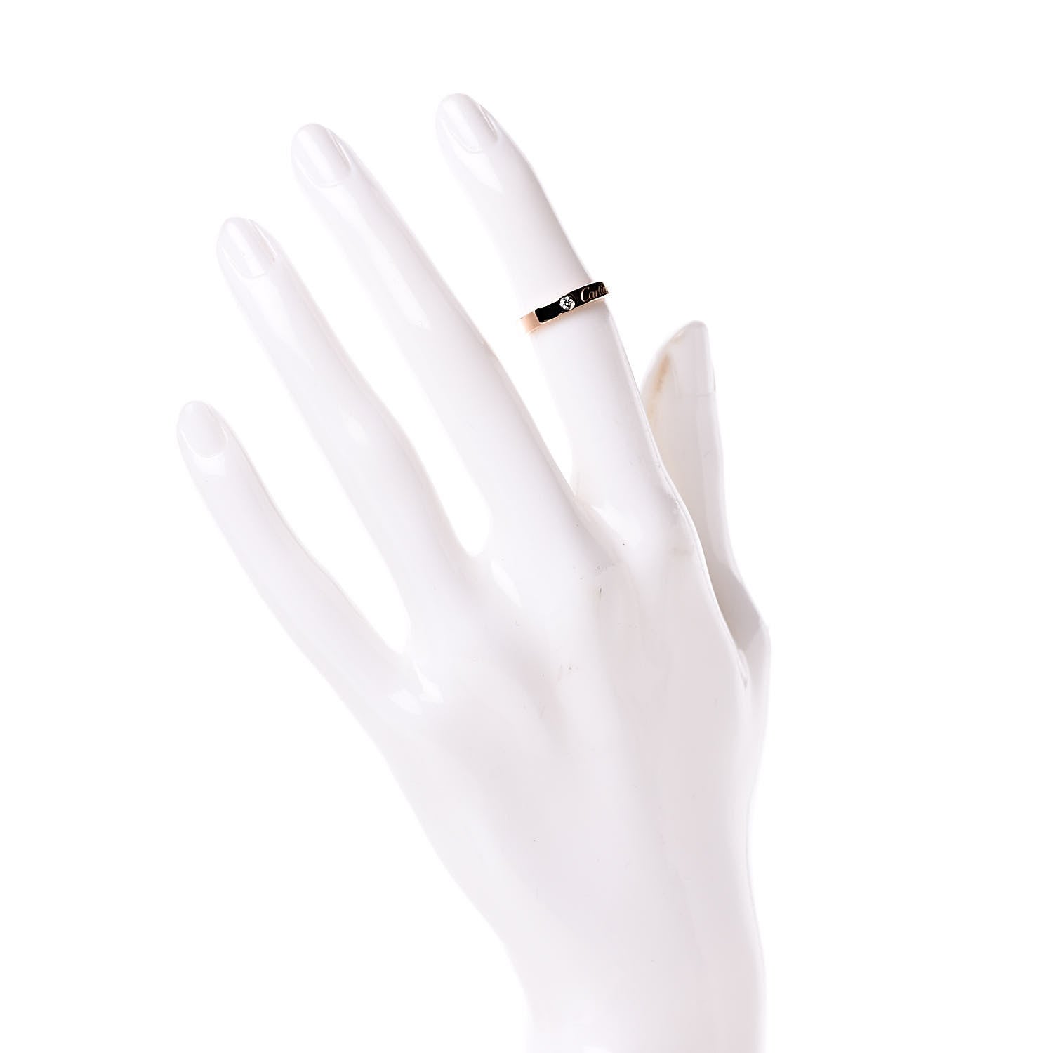 Cartier 18K Pink Gold Diamond 3mm C De Wedding Band Ring 46 3.75 2 of 4