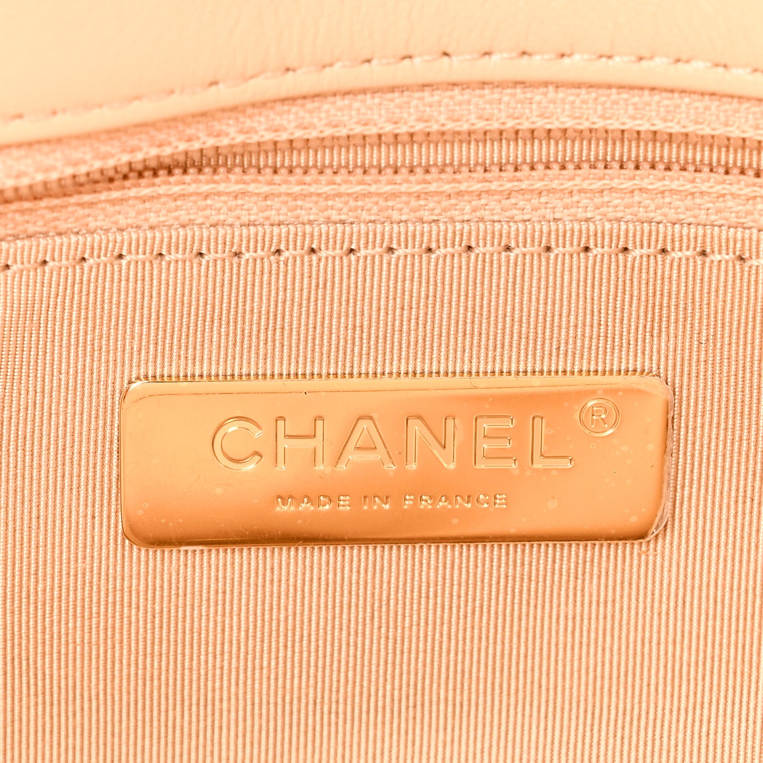 Chanel Goatskin Quilted Large Chanel 19 Flap Beige 6 of 11