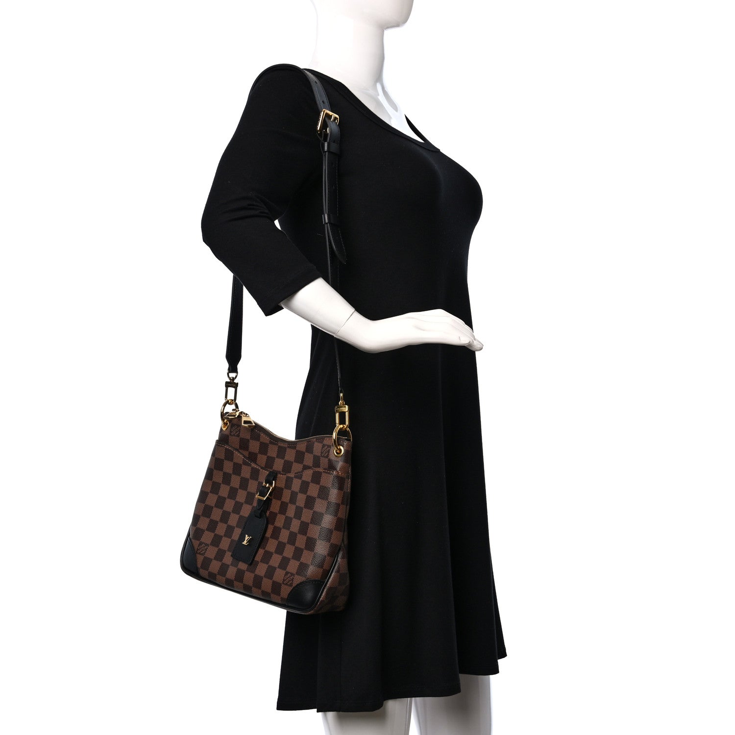 Louis Vuitton Damier Ebene Odeon PM Black 2 of 8