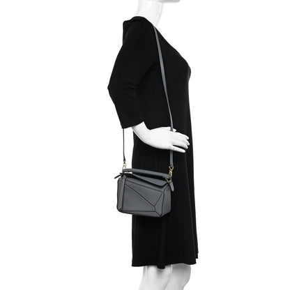 Loewe Calfskin Mini Puzzle Bag Asphalt Grey 2 of 11