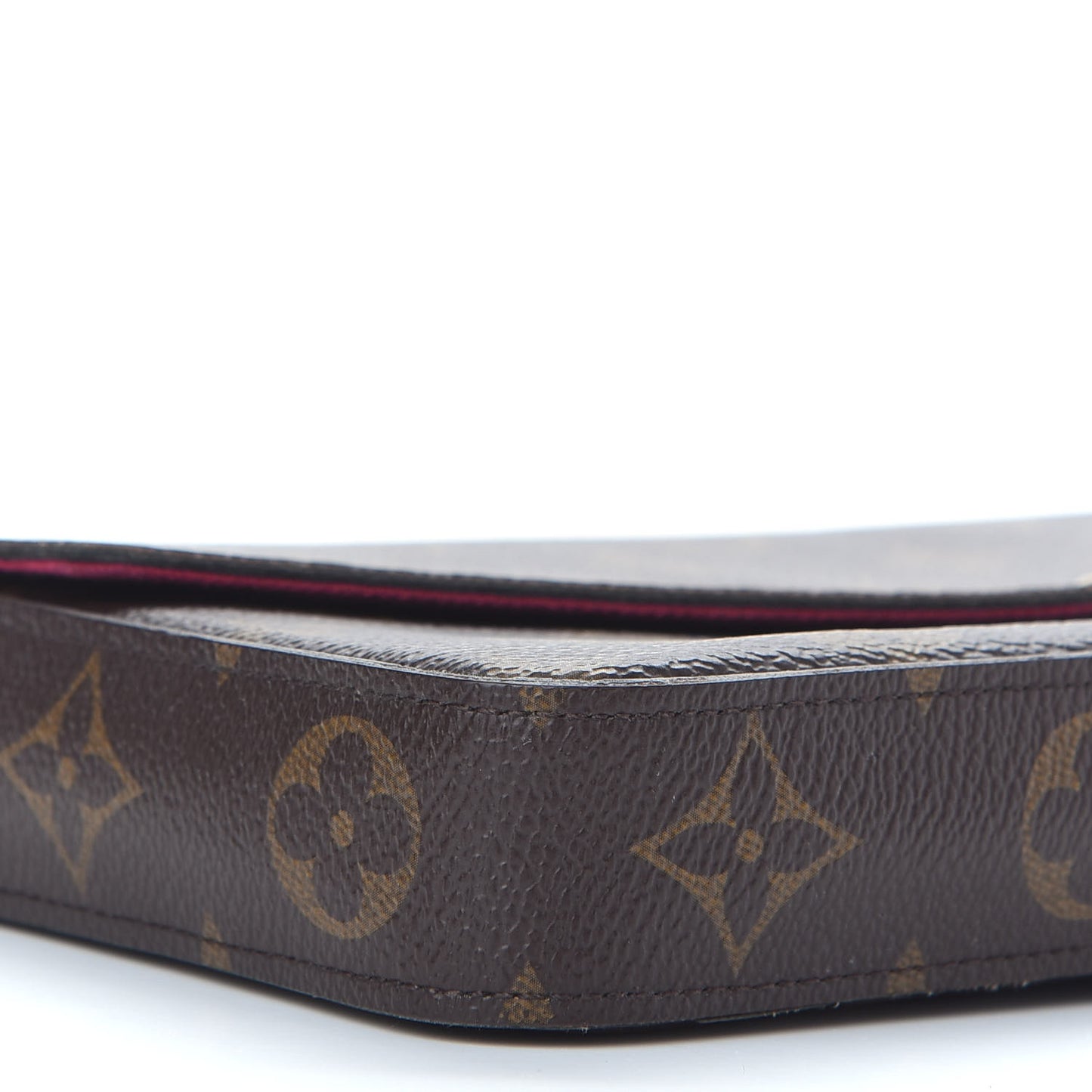 Monogram Pochette Felicie Chain Wallet Fuchsia