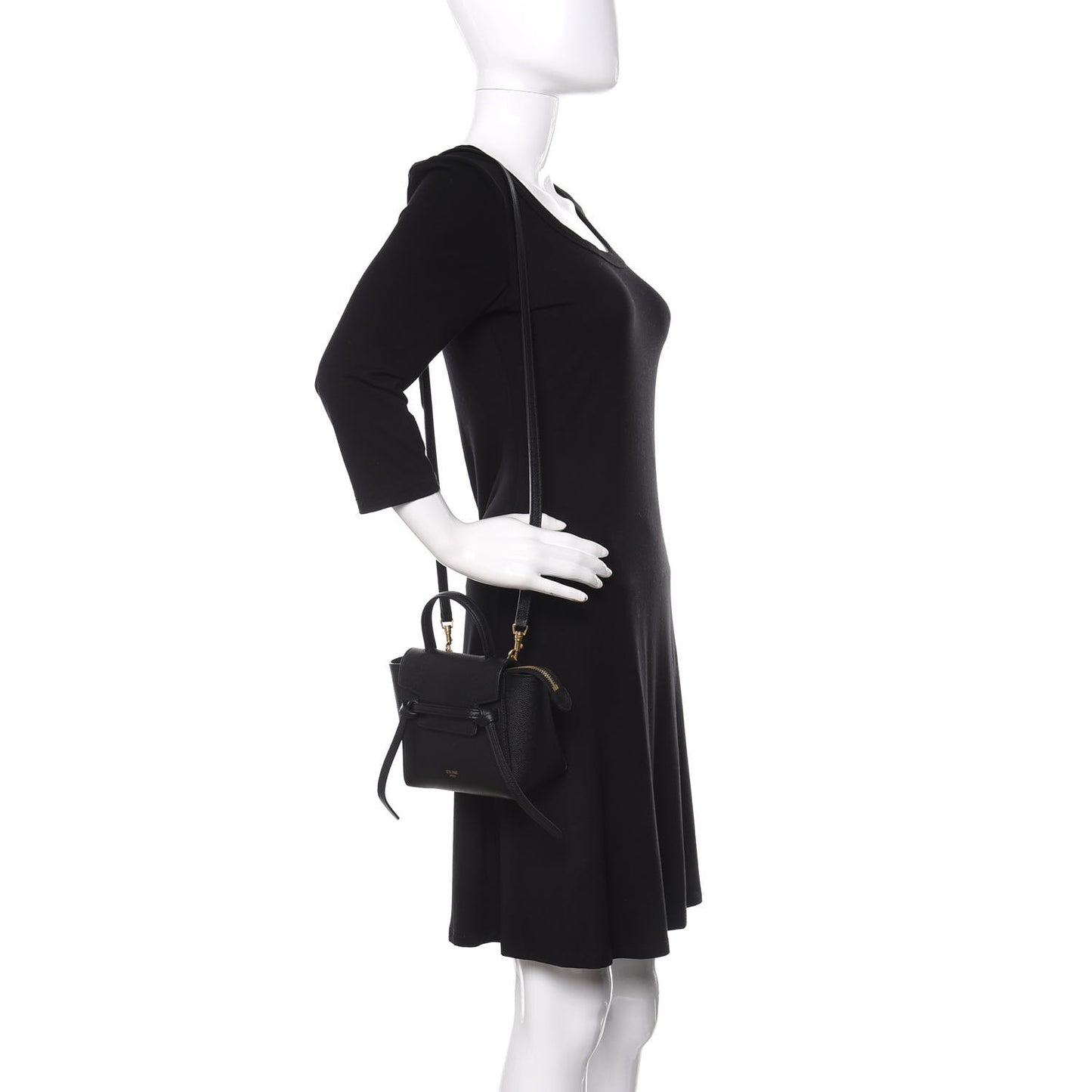 Grained Calfskin Pico Belt Bag Black