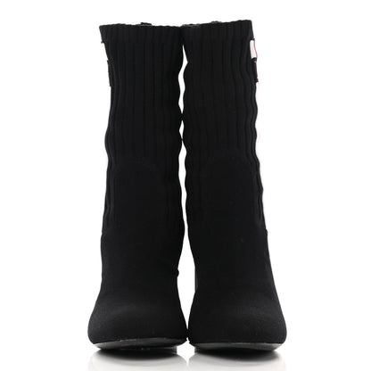 Louis Vuitton Stretch Fabric Silhouette Stripe Ankle Boots 37.5 Black 2 of 8