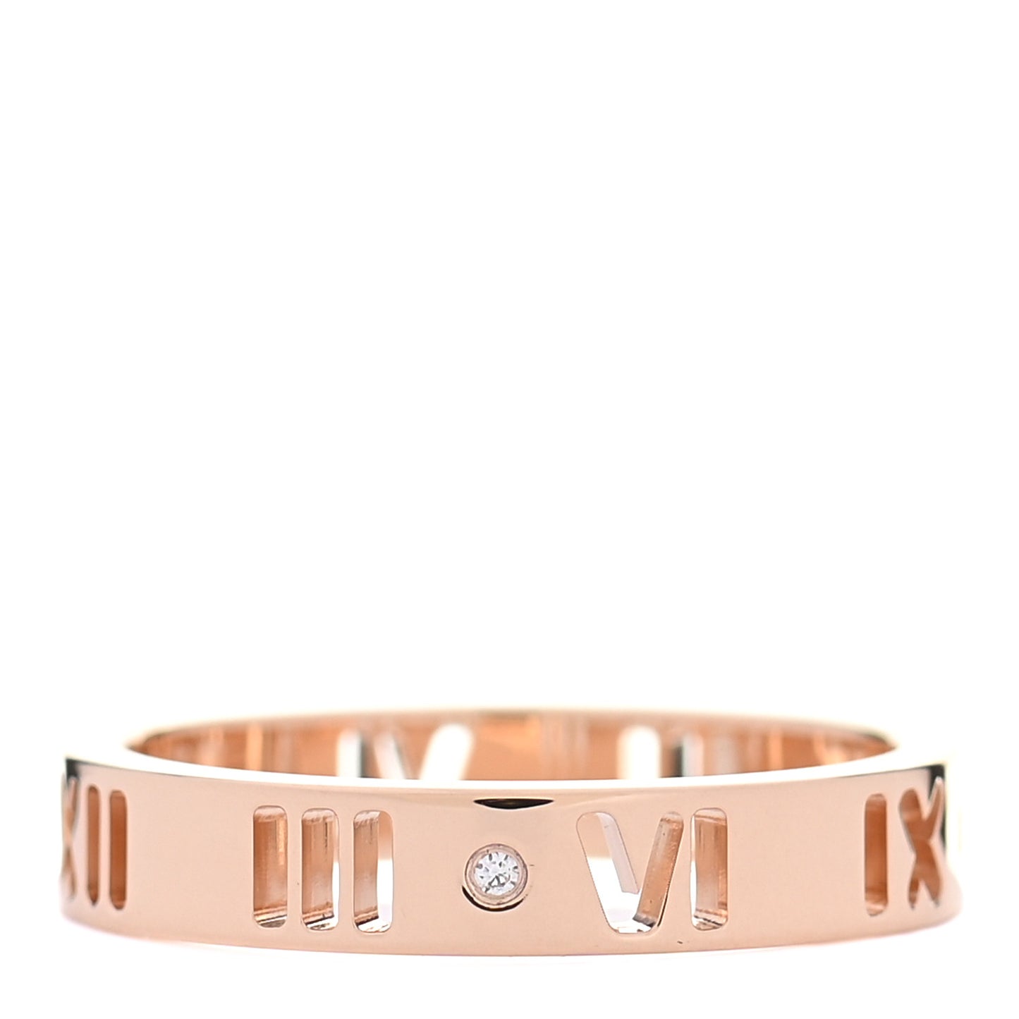 18K Rose Gold Diamond Atlas Pierced Ring 51 5.75