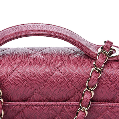 Chanel Caviar Quilted Small Business Affinity Flap Dark Pink 11 of 12