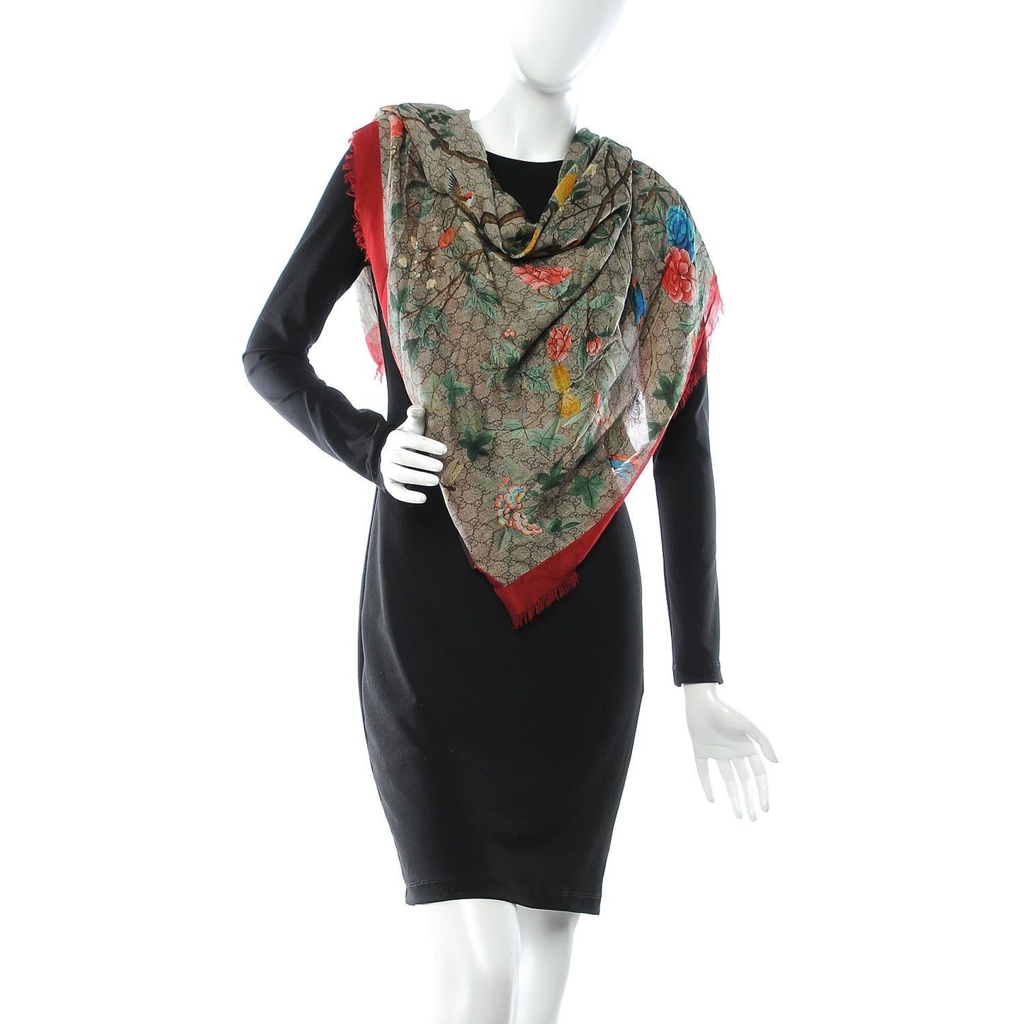 Silk Tian Square Scarf Multicolor