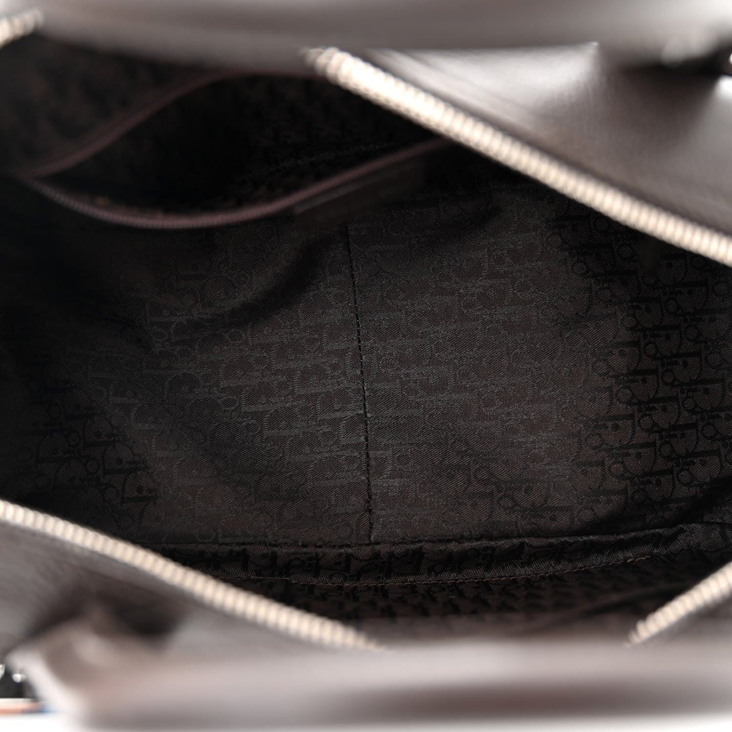 Christian Dior Deerskin Cannage Stitched Boston Dark Brown 5 of 11