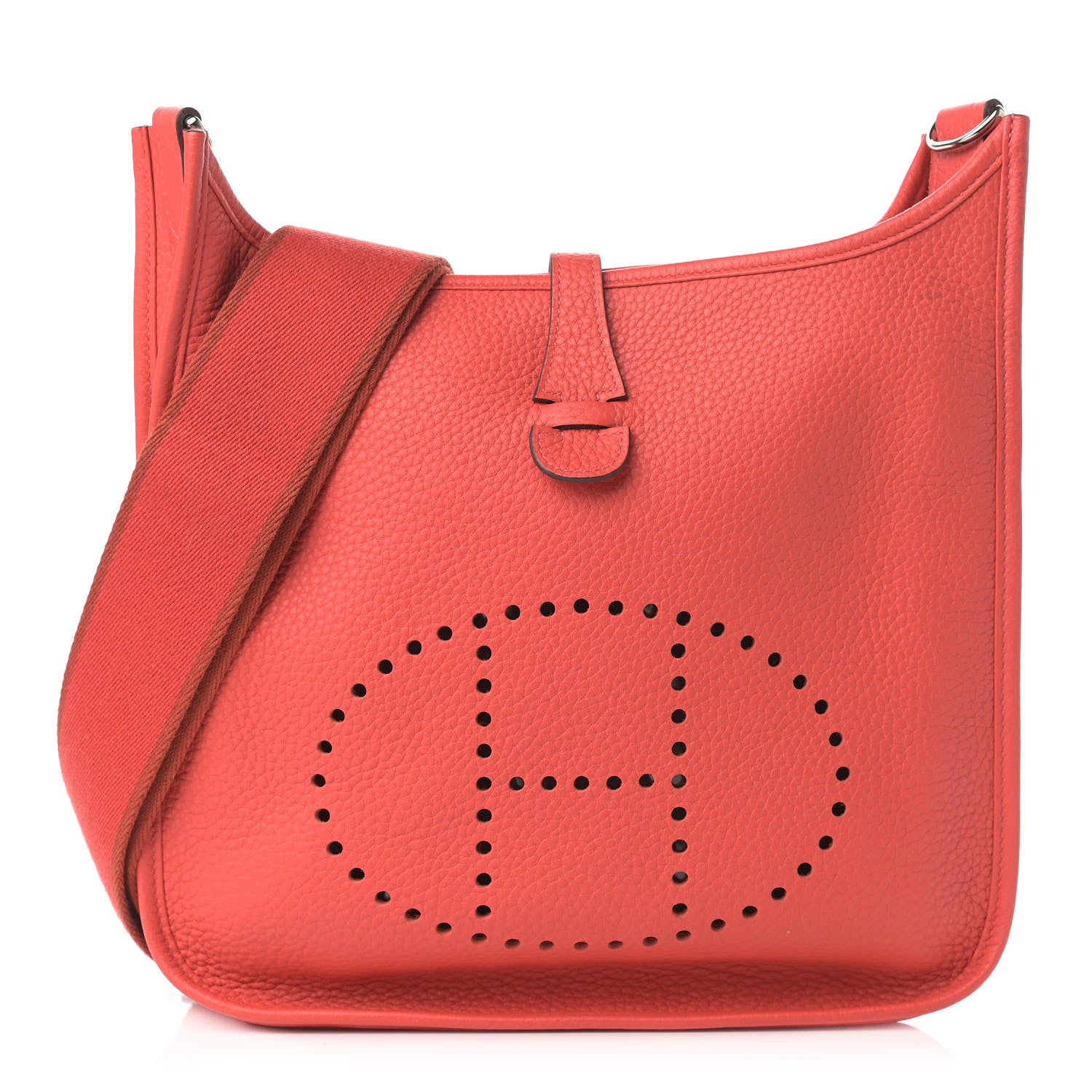 Hermes Taurillon Clemence Evelyne III PM Rouge Pivoine 1 of 9