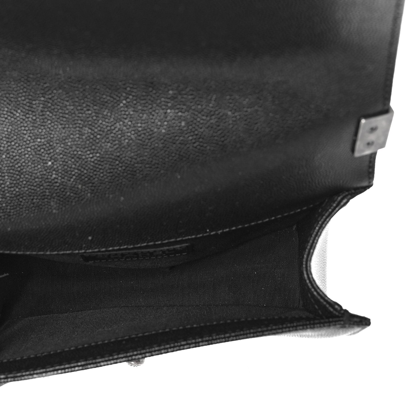 Caviar Quilted Small Boy Flap Black