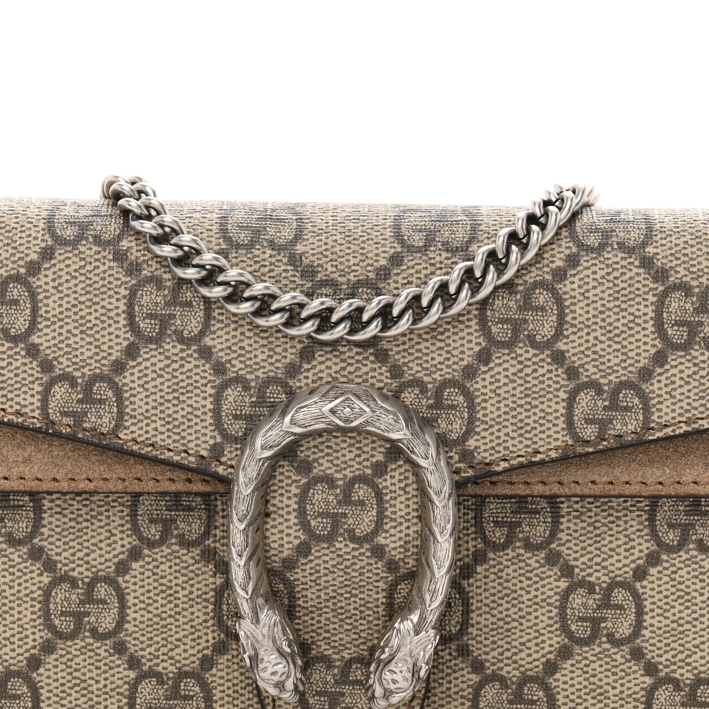 GG Supreme Monogram Super Mini Dionysus Shoulder Bag Taupe