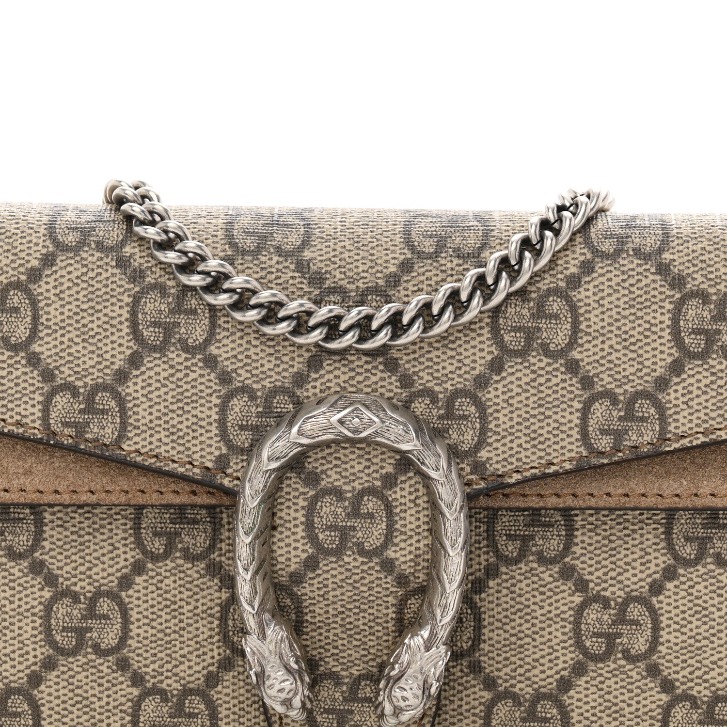 Gucci GG Supreme Monogram Super Mini Dionysus Shoulder Bag Taupe 7 of 9