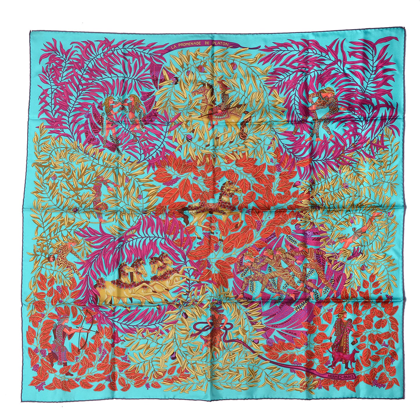 Silk La Promenade de Platon Scarf 90