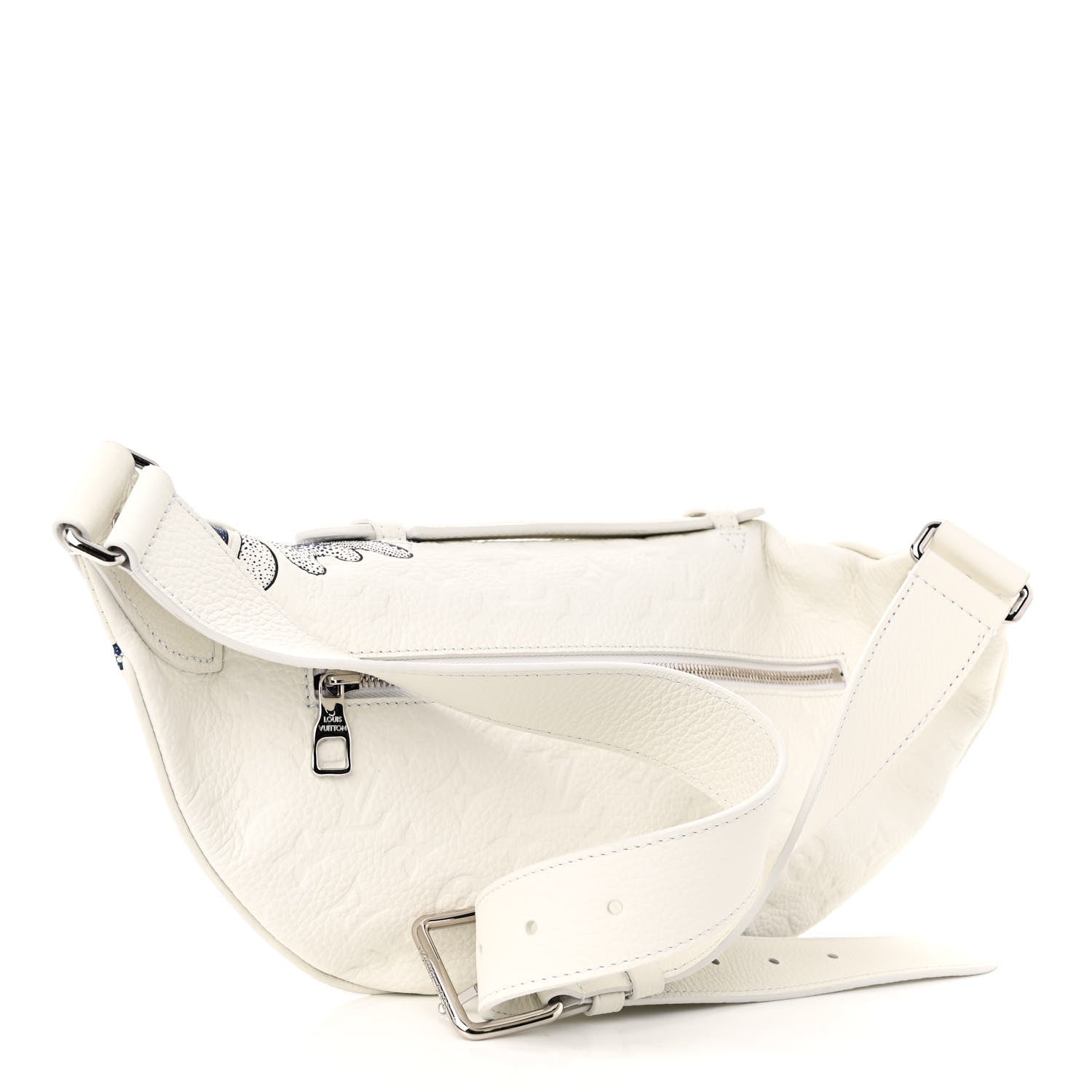 Louis Vuitton LV X YK Taurillon Monogram Psychedelic Flower BumBag White Multicolor 3 of 9