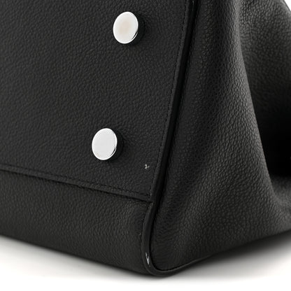Saint Laurent Grained Calfskin Medium Cabas Rive Gauche Black 11 of 11