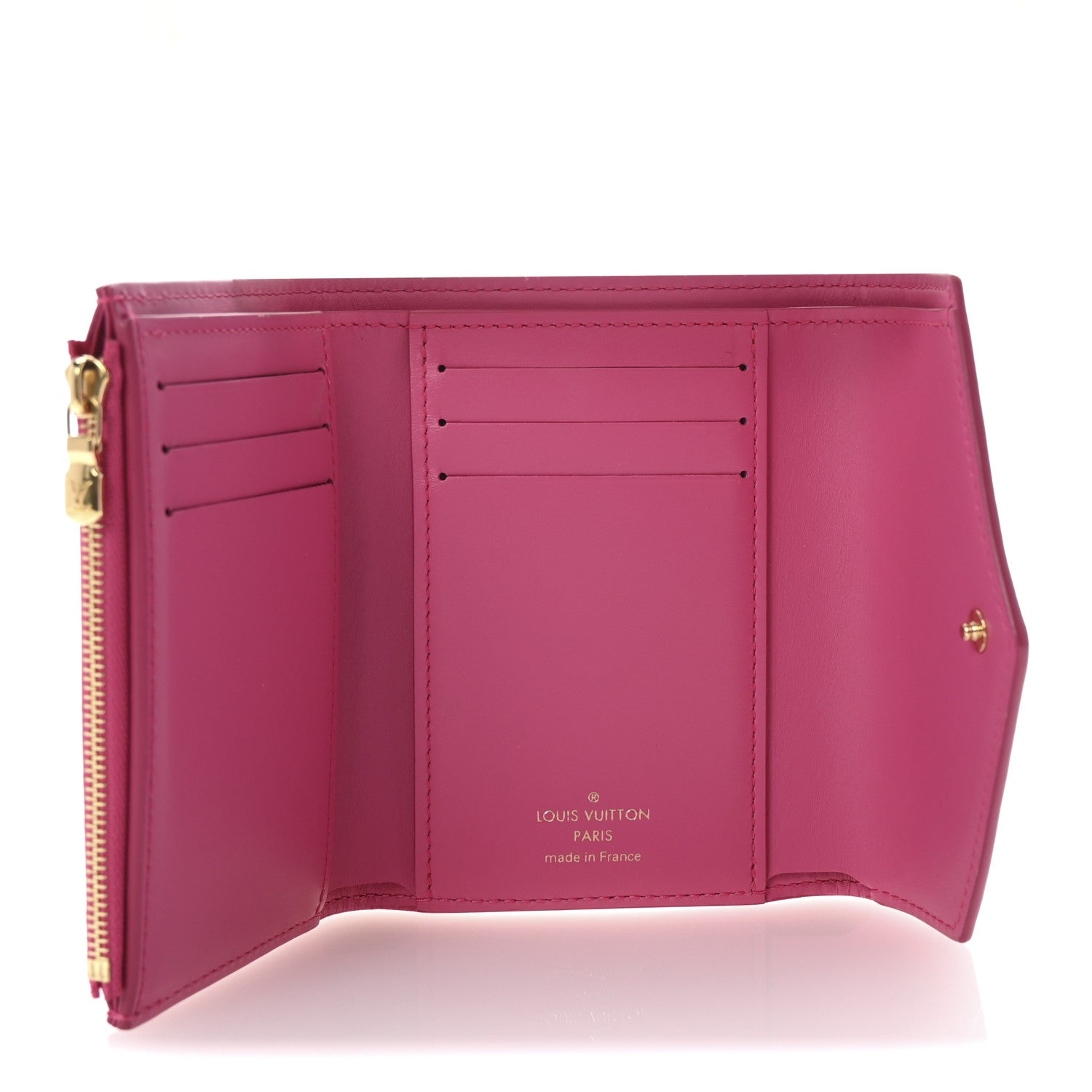 Louis Vuitton Calfskin Nanogram Embossed Victorine Wallet Rose 5 of 6