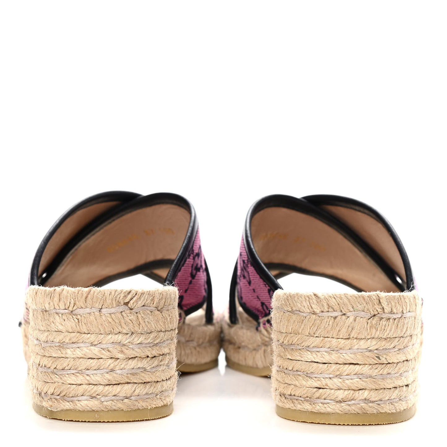 Monogram Multicolor Criss Cross Espadrille Sandals 37 Pink Blue