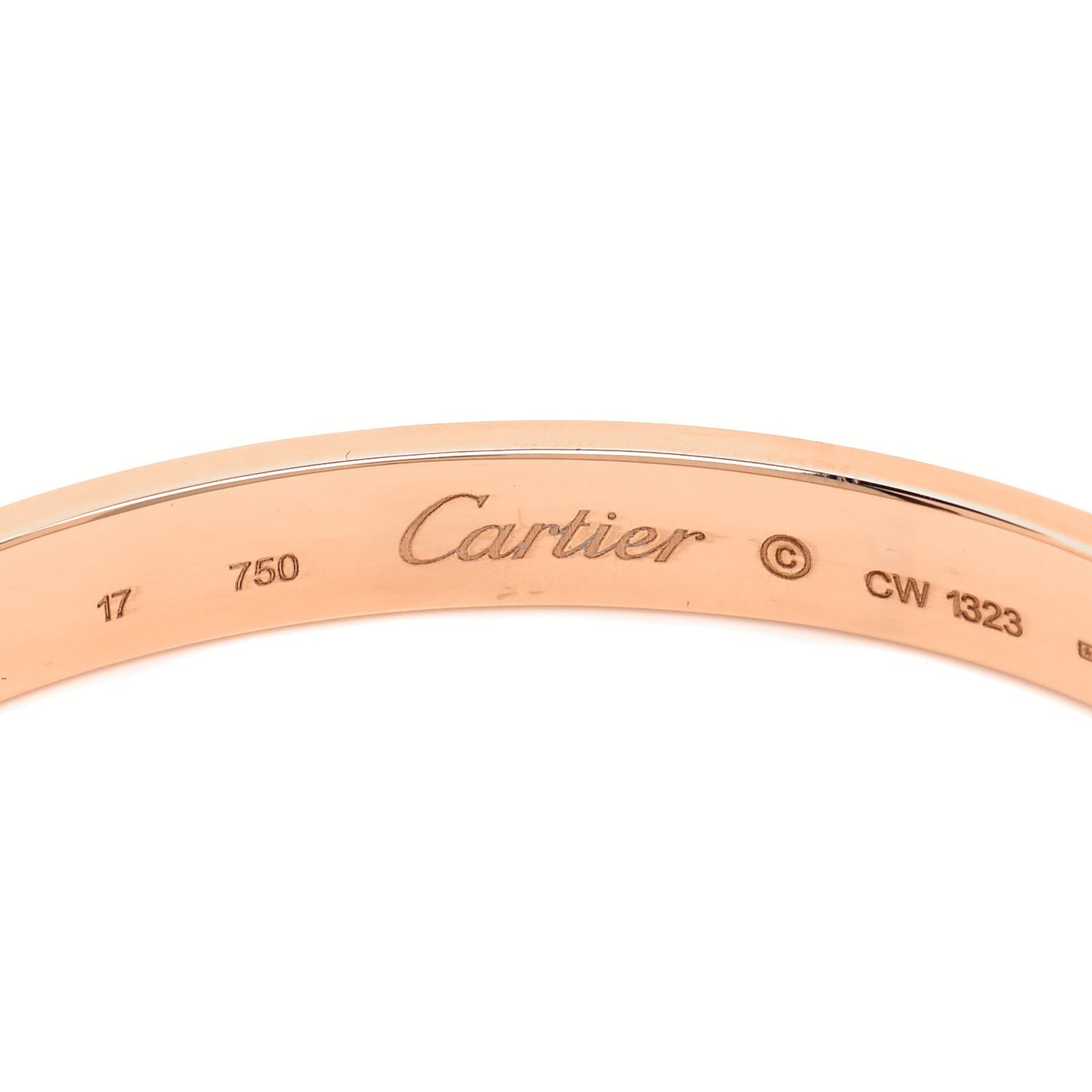 18K Pink Gold LOVE Bracelet 17