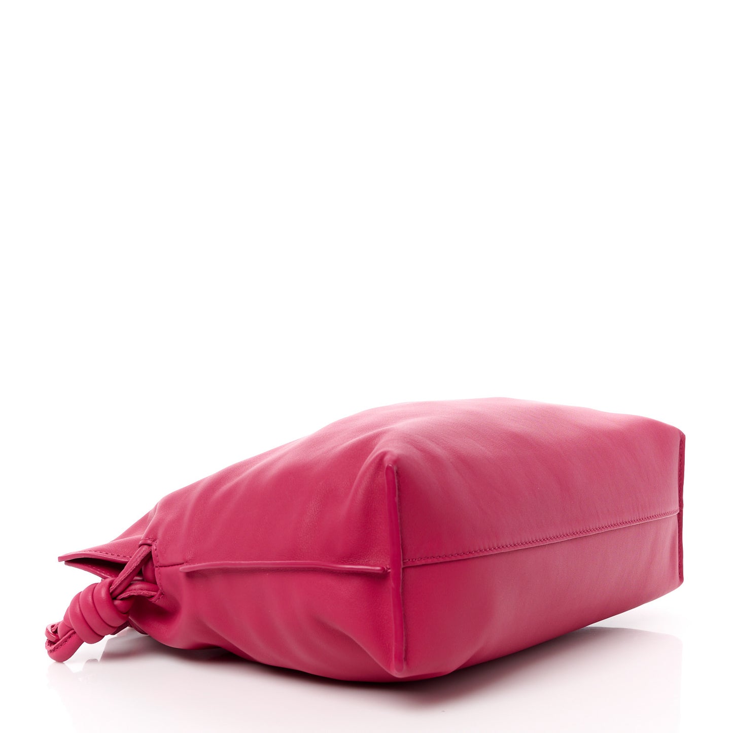 Satin Calfskin Monochrome Flamenco Knot Clutch Ruby Red Glaze
